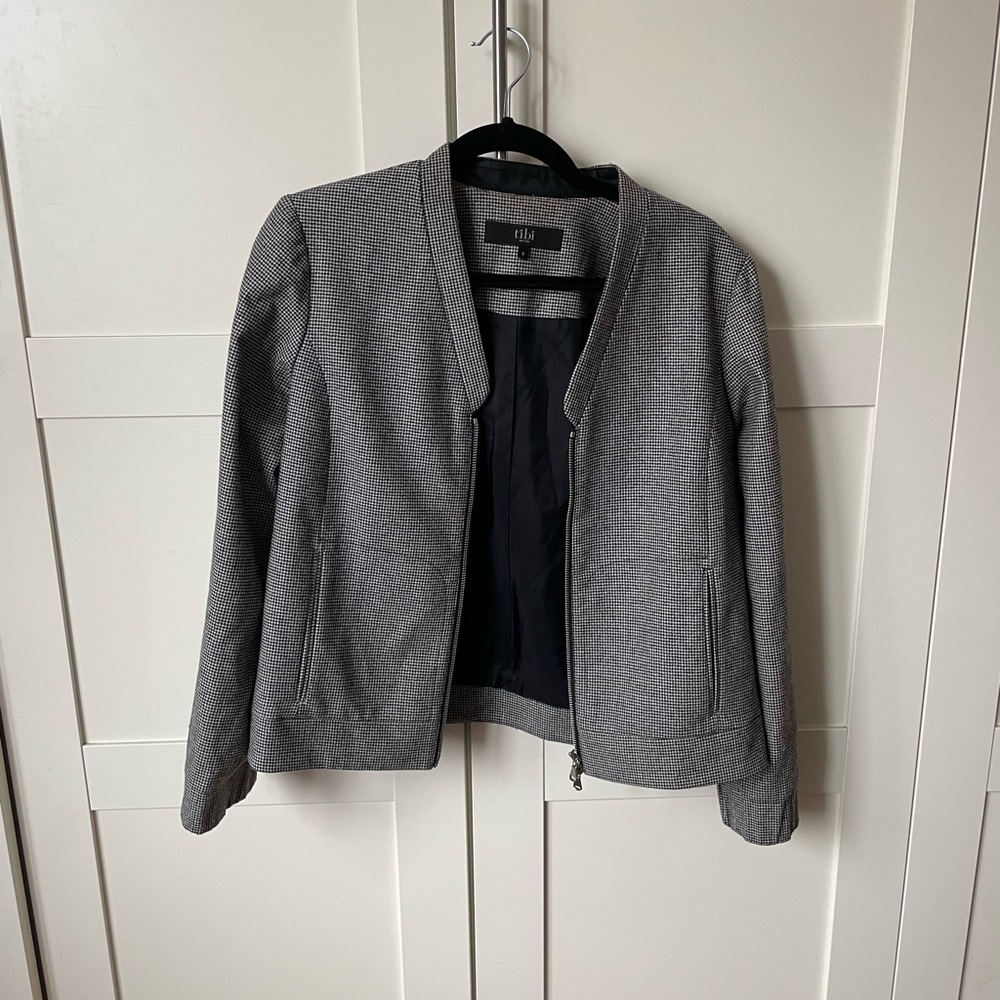 Tibi Gray Bomber Jacket